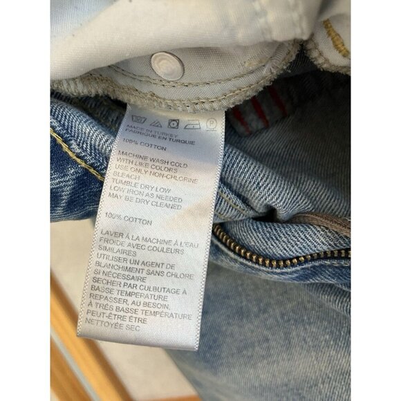 BDG Blue Denim Jeans Womens 28 Drawstring Straight Pants Urban Outfitters - Picture 7 of 7